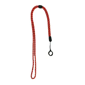 Wholesale Polyester Pen Holder Round Long Neck Lanyard With 13mm Rubber Silicone Ring