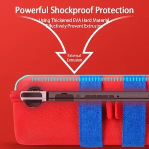 Housse de protection pour console Nintendo <span class=keywords><strong>Switch</strong></span> Oled, sac de rangement de grande capacité, pochette de transport à thème de jeu, étui de protection pour TV - Product Image 6