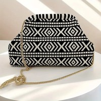 Nouveau luxe minimaliste dame sac à main Commute soirée pochette avec sangle de ficelle tricoté maquillage pochette de rangement Portable robe Style