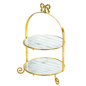 Plateau à bonbons nordique réception ménage salon gâteau support dés multicouche fruits trois couches affichage - Product Image 5