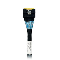 Kabel CEACENT Slim SAS SFF8654 8i ke 4i*2 12G PCIe4.0 NVMe 32AWG 65CM Tembaga Berlapis Timah 85ohm untuk Skalasi Penyimpanan Server/PC