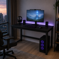 Meja Komputer Kayu Logam Modern Sederhana Pendingin Modular Workstation Ukuran Dapat Disesuaikan Kualitas Tinggi untuk Kantor Rumah Sekolah