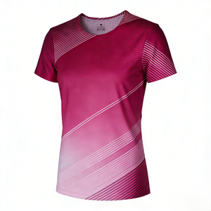 Camiseta Deportiva de Manga Corta para Maratón, de Secado Rápido, Transpirable, con Costuras Selladas, Logotipo Personalizado, Impresión por Sublimación - Product Image 4