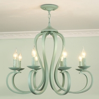 Nouveau design de lustre LED en bois rétro pour salon, luminaire suspendu blanc patiné pour intérieur