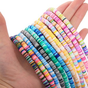 Perle rotonde di argilla polimerica 4mm 6mm colorato sottile distanziatore <span class=keywords><strong>perline</strong></span> di argilla all'ingrosso per la creazione di gioielli - Product Image 1