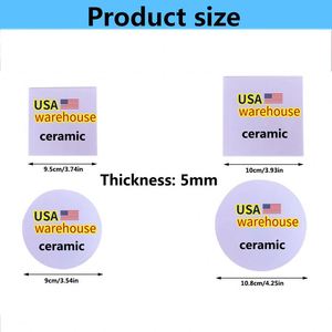Posavasos de Cerámica con Reverso de Corcho para Sublimación, Posavasos de Cerámica Redondos y Cuadrados Personalizados con Impresión, para Bebidas - Product Image 2