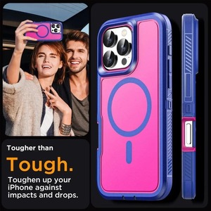 NOUVEAU Étui Magnétique Premium Robuste pour <span class=keywords><strong>iPhone</strong></span> 17 16 15 <span class=keywords><strong>14</strong></span> Plus 13 12 Pro Max – Coque de Protection Antidérapante avec Support de Charge - Product Image 5