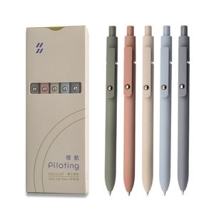 5 pièces stylos Gel à encre noire japonaise haut de gamme 0.5mm pointe fine écriture lisse journalisation prise de notes en plastique grande idée cadeau - Product Image 6