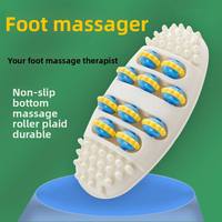 Masseur de pieds mécanique à rouleaux avec fonctions musicales et chauffantes, tapis d'acupression pour la santé des pieds et le massage de la voûte plantaire