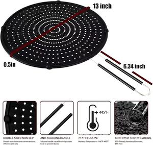<b>Silicone</b> Grease Screen for Kitchen Cooking <b>Tools</b> Splatter Cover for Frying Pan - Product Image 2