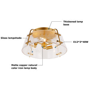 Venta al por mayor de fábrica, lámpara colgante de cristal de latón de estilo nórdico, restaurante, cafetería, cocina, lámparas de cristal modernas - Product Image 3