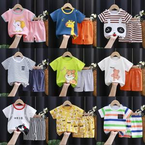 เสื้อยืดแขนสั้นและกางเกงขายส่งสำหรับเด็กฤดูร้อน ชุดเสื้อผ้าเด็กผู้ชาย - Product Image 4