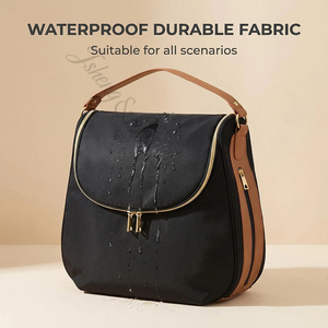 Sac à langer portable grande capacité à suspendre à la poussette avec matelas à langer |   Fermeture éclair en nylon imperméable pour les soins de bébé - Product Image 2