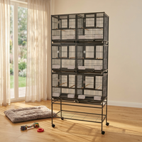 Cage à oiseaux pliable de luxe, grande cage à perroquets personnalisable, structure stable à motif uni, boîte d'élevage d'oiseaux, volière