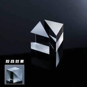 직사각형 미니 접착 BK7/K9 석영/사파이어 광학 유리 측량 검사 프리즘 90% 투명 개구부 60/40 표면 품질 - Product Image 4