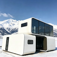 Maison-capsule solaire hors réseau, économie d'énergie, module modulaire pour les zones montagneuses isolées