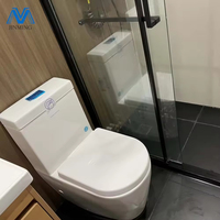 Toilettes portables de haute qualité, toilettes mobiles en acier pour l'extérieur, toilettes publiques durables avec douche