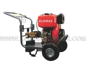 ELEMAX เครื่องล้างแรงดันสูงสำหรับน้ำร้อนเย็น,ปั๊มทำความสะอาดเครื่องยนต์เบนซินดีเซล250Bar 500บาร์เครื่องฉีดน้ำแรงดันสูง