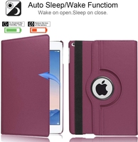 Étui En Cuir Pu 360 Degrés Support Rotatif Smart Cover avec Auto Réveil Fundas Para pour iPad Pro 12.9 Housse