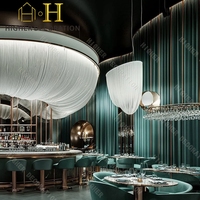 Comptoir de bar de restaurant design de luxe Ensemble de salle à manger durable et personnalisé Tables et chaises pour restaurant