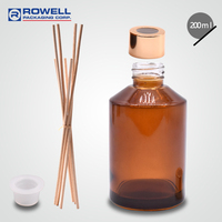Diffuseur en verre de luxe parfumé, avec bouchon et capuchon, de 200ml, 10 pièces