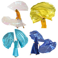 Drapeau de culte personnalisé de haute qualité pour la danse louange promotionnelle de poteau en fibre de verre flexible léger en soie rectangulaire polychrome