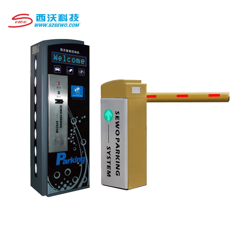 SEWO China Factory Automated RFID Car Parking Entrance Ticket Dispenser Road Boom Barrier Barcode Payment Machine X6