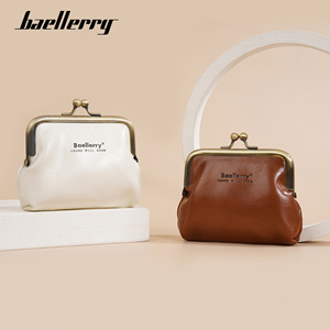 กระเป๋าใส่เหรียญ Baellerry หนังเคลือบน้ำมันขนาดเล็ก กระเป๋าสตางค์ผู้หญิงแบบกะทัดรัด ใช้ได้ทุกวัน - Product Image 1