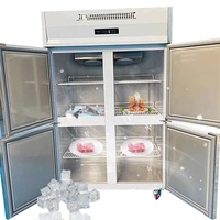 Réfrigérateur commercial à double porte, congélateur coffre, pour cuisine de restaurant industriel