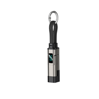 Porte-clés à affichage numérique, câble de données 4-en-1 tressé, charge ultra-rapide 6A, transfert de données, compatible iPhone 17, multifonction