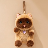 Porte-clés en peluche personnalisé en coton PP, motif chat mignon, mini sac parfumé, faible MOQ, vente en gros