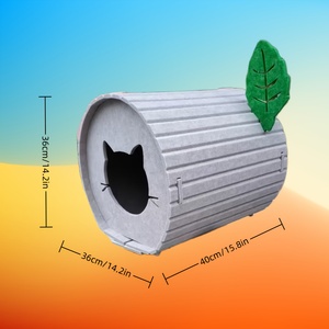 บ้านสัตว์เลี้ยงทำจากผ้าสักหลาดแบบไม่ทอ เป็นมิตรกับสิ่งแวดล้อม ได้รับการรับรองมาตรฐาน ISO 9001 รีไซเคิลได้ ทนทานต่อการขีดข่วน เตียงสัตว์เลี้ยง - Product Image 6