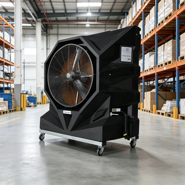 750W 36In Movable Evaporative Air Cooler Rotational Molding PE Water Cooling for Workshop Mall Stadium