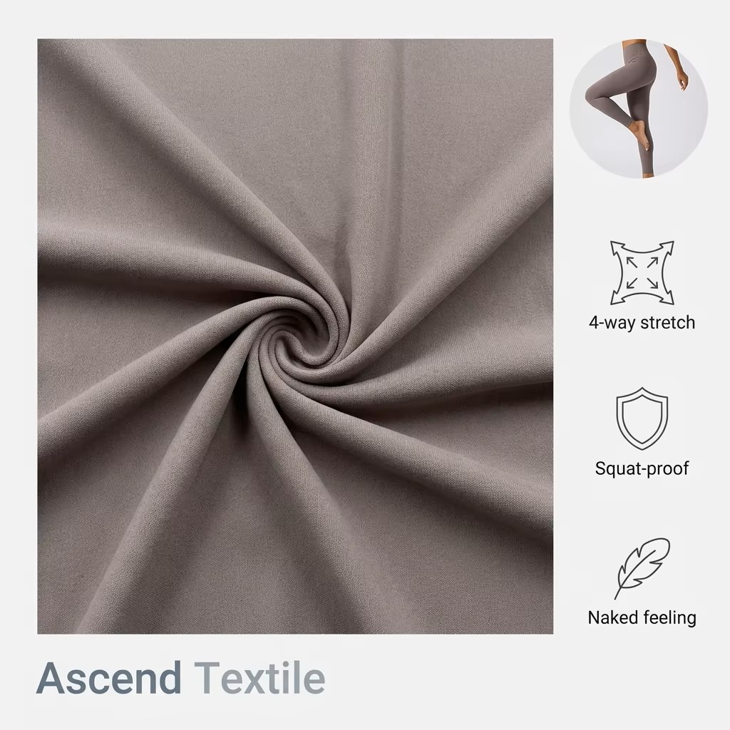 AE-240 Sculpt-Edge Medium Weight Stretch Fabric | 240GSM Double-Sided Brushed Spandex/Polyester Plain for Sportswear & Swimwear