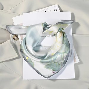 Pañuelo Cuadrado Pequeño <span class=keywords><strong>de</strong></span> Seda <span class=keywords><strong>de</strong></span> Morera 100% Suave <span class=keywords><strong>de</strong></span> 53 cm para Mujer, Cinta para <span class=keywords><strong>el</strong></span> Pelo <span class=keywords><strong>de</strong></span> Primavera Verano, Pañuelo <span class=keywords><strong>de</strong></span> Moda para <span class=keywords><strong>el</strong></span> Cabello y <span class=keywords><strong>el</strong></span> Cuello - Product Image 3