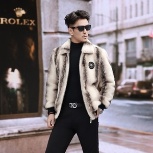 All'ingrosso cappotti invernali in pelliccia sintetica da <span class=keywords><strong>uomo</strong></span> con risvolto in similpelle Blazer Parka <span class=keywords><strong>Trench</strong></span> - Product Image 4