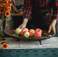 Ensembles d'assiettes de fruits à grand bassin en bois massif rétro pour le petit-déjeuner, les collations et le paquet de fruits, plateau plat ovale