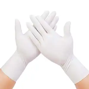 Disposable latex 100% rubber latex glovees powder /powder free S/M/L/XL