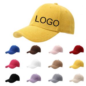 Custom High Quality Oxford Terry Corduroy Dobby 6-Panel Sporty Unisex Embroidery Logo Leopard Argyle Dot Four Seasons Baseball - Product Image 1