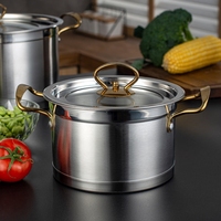 Marmite à Soupe en Gros Usine, Marmite en Acier Inoxydable, Cocotte pour Restaurant et Hôtel avec Couvercle, Ensemble de Batteries de Cuisine Antiadhésives