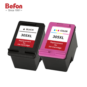 <span class=keywords><strong>Cartouche</strong></span> d'encre Befon <span class=keywords><strong>HP</strong></span> 305XL, lot de 2, noir et tricolore, haute capacité, impression stable, pour DeskJet 2710 2720 2825e Envy 6020 <span class=keywords><strong>6030</strong></span> - Product Image 1