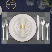 Ensemble de couverts Hiware de 48 pièces avec couteaux à steak pour 8 personnes, ensemble de couverts en acier inoxydable pour la maison, la cuisine, le restaurant, l'hôtel