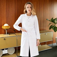 Blouse de laboratoire blanche personnalisable à manches longues, uniforme de pharmacie pour médecins et techniciens de laboratoire, vêtements de sécurité