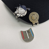 ZhongShan Broche en émail souple personnalisée Logo en métal Fer en alliage de zinc Porte-clip à bord de chapeau Porte-balle magnétique Marqueur de balle de golf Clips de chapeau