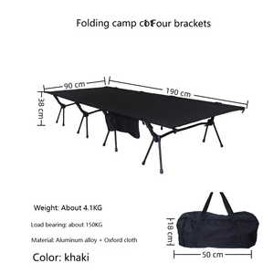 Letto Pieghevole Moderno da Esterno, Allargato 90cm, Ultra Leggero in Lega di Alluminio, Portatile per Campeggio, Tenda, Tour in Auto, Campeggio Militare, in Metallo - Product Image 6