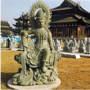 Venta al por mayor Zen Garden Budista Ornamento Piedra tallada Gran Buda Guanyin y Kuan Yin Estatuas - Product Image 5