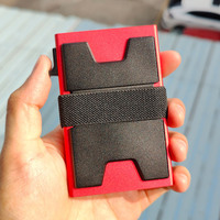 Portefeuille de voyage professionnel en titane anti-RFID pour hommes, porte-cartes minimaliste en aluminium, étui pour cartes de crédit en métal
