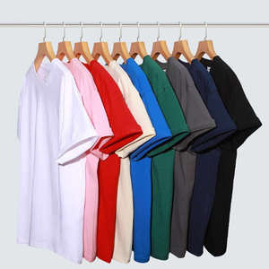 Venta al por mayor verano 230gsm personalizado impreso patrón cuello redondo Camiseta cómoda colorida 100% algodón suelta ajuste hombres camiseta - Product Image 3