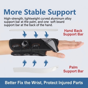 <span class=keywords><strong>Attelle</strong></span> de soutien du <span class=keywords><strong>poignet</strong></span> médicale avec <span class=keywords><strong>attelle</strong></span> en aluminium, stabilisateur de <span class=keywords><strong>poignet</strong></span> réglable pour la rééducation des lésions tendineuses - Product Image 2