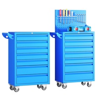 Chariot d'atelier mobile robuste pour réparation automobile avec tiroirs multifonctionnels, capacité de charge 200 kg, 610x610x330mm